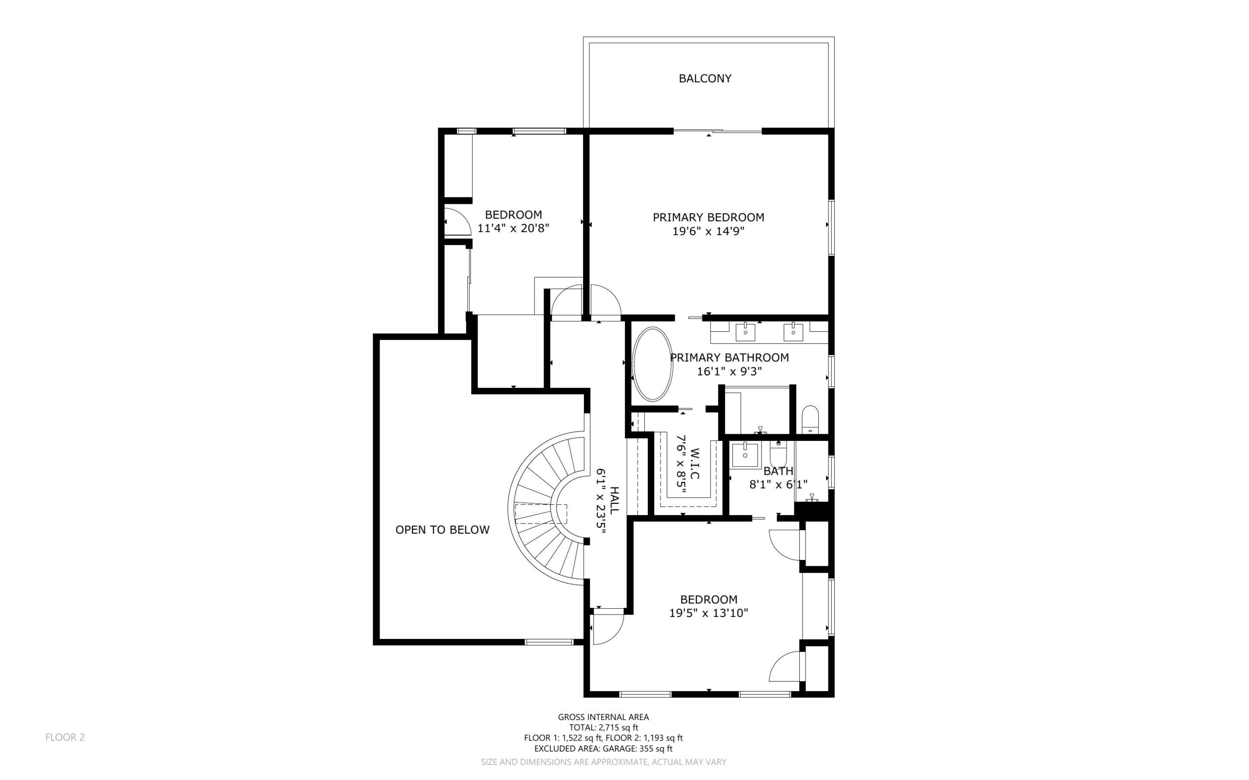 Upper Level floor plan